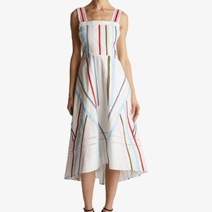 Tanya Taylor Saci Dress Grosgrain Stripes Size 10